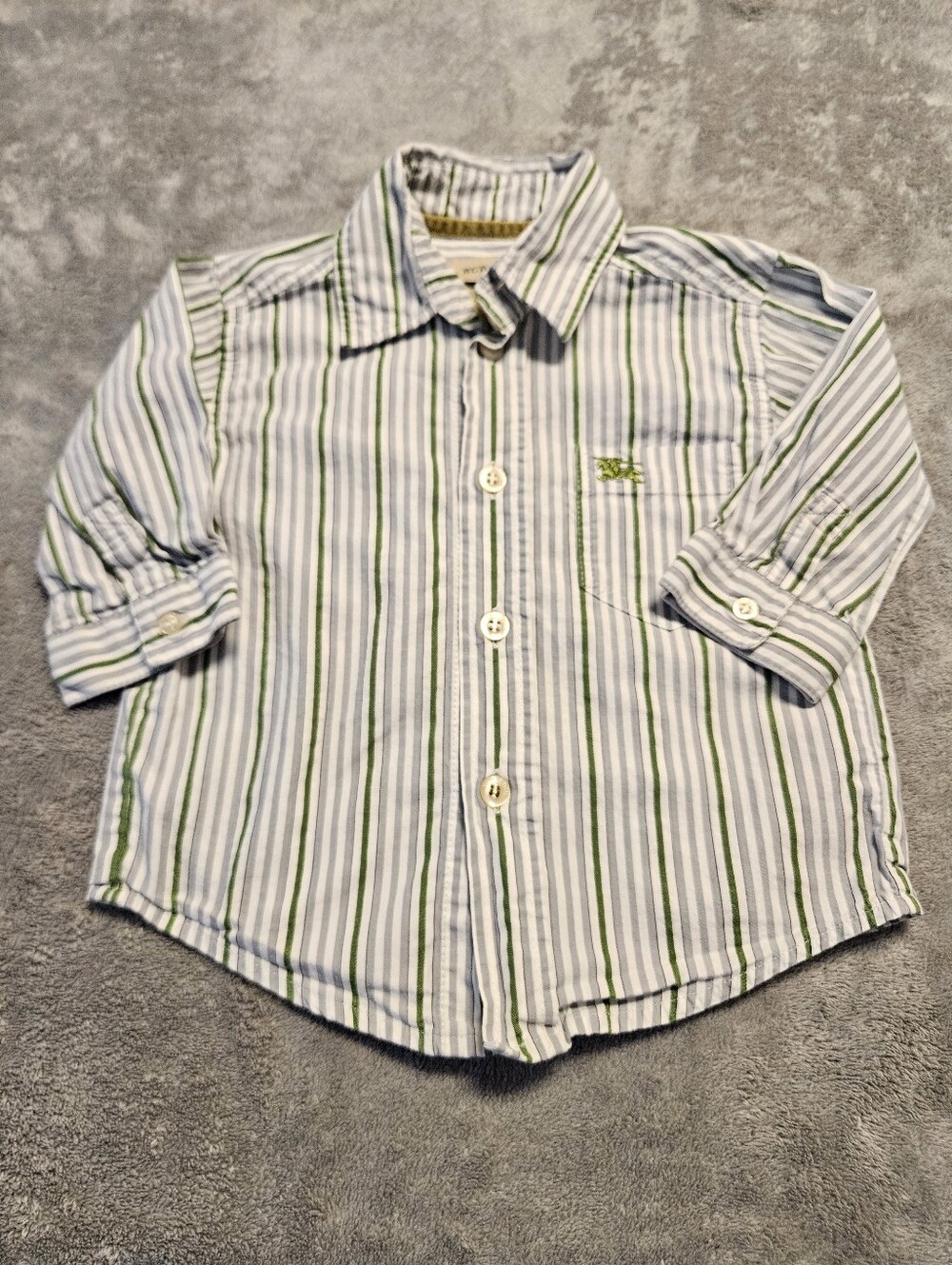 Burberry Baby Button Up Striped Shirt 6M